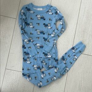 Hanna Andersson Blue Snoopy Kids Pajama Set